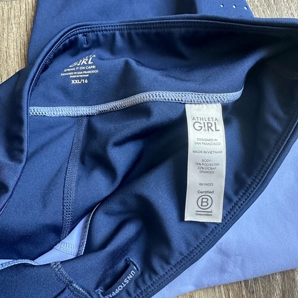 ATHLETA GIRL Spring it on Capri Leggings Size XXL/16 - Picture 5 of 5